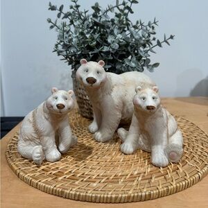 Polar Bear Family Figurines - White VTG